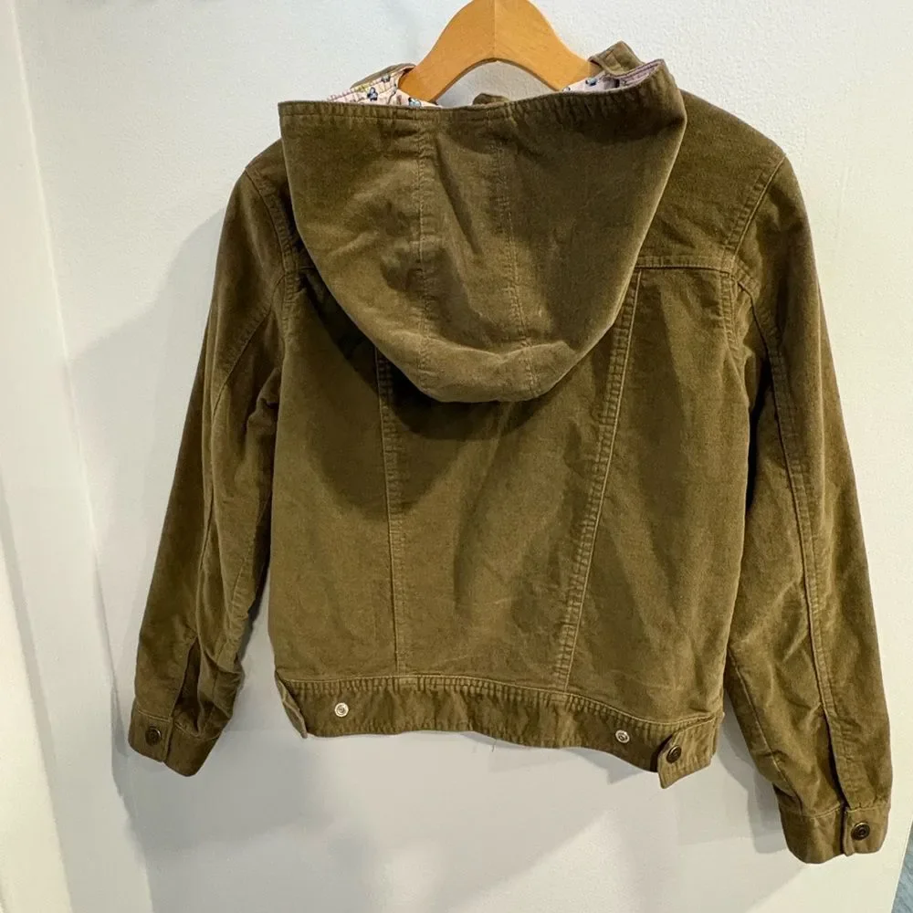 GAP Girls Olive Velvet Jacket